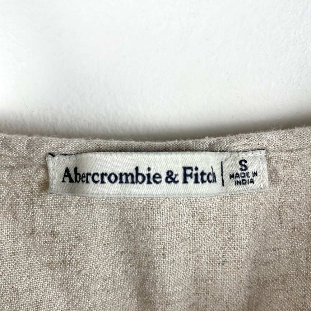 Abercrombie Beige Linen Blend Babydoll Tank Top Size S - Picture 4 of 5